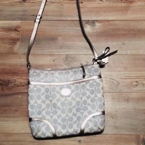 Silver Coach Signature Shoulder/Crossbody